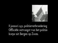 Edegem: Officiële ontvangst politie Bergen op Zoom op 8/01/1952