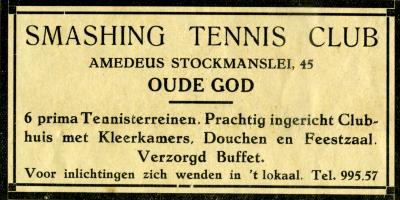 Mortsel: Vlaamse Kermis 1932 - Advertentie in programmaboekje : Smashing Tennis Club