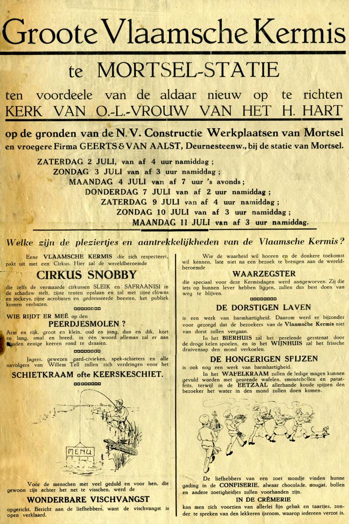 Mortsel: Vlaamse Kermis 1932 - Programmaboekje Hopsa-Sa - pagina 2 - programma.