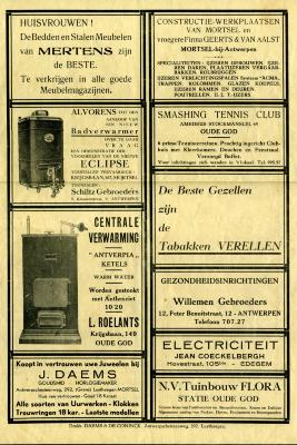 Mortsel: Mortsel - Vlaamse Kermis 1932 - Programmaboekje Hopsa-Sa - pagina 4 - advertenties