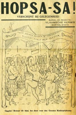 Mortsel:  Vlaamse Kermis 1932 - Programmaboekje Hopsa-Sa - voorpagina.