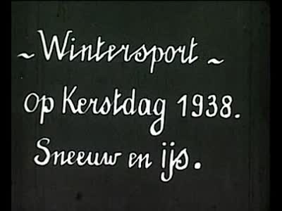 Kontich: Wintersport op Kerstdag 1938 / Sneeuw en ijs
