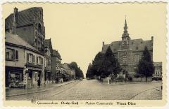 Mortsel: Postkaart - Mortsel Oude-God - Antwerpsestraat, Statielei en Gemeenteplein