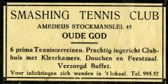 Mortsel: Vlaamse Kermis 1932 - Advertentie in programmaboekje : Smashing Tennis Club