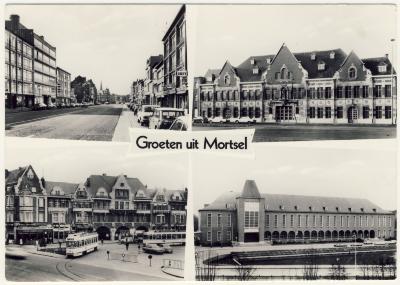 Mortsel: Ansichtkaart uit de jaren zeventig : Groeten uit Mortsel