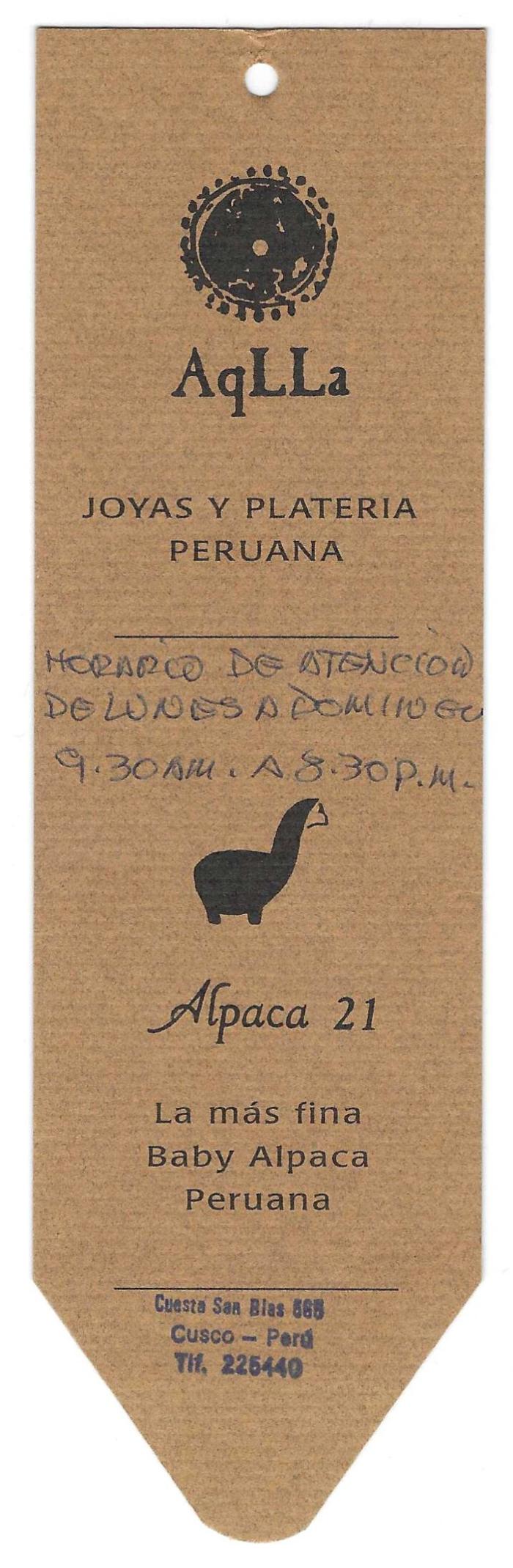 Bladwijzer uit Peru